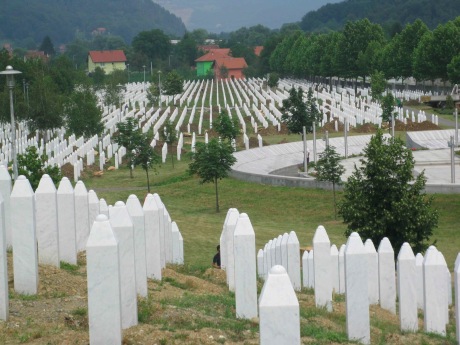 Srebrenica Bosnia and Herzegovina Graveyard of victims of genocide