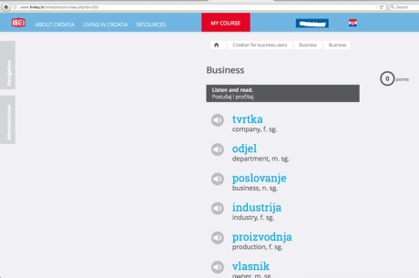 Learning Croatian HR4EU Photo: Screenshot